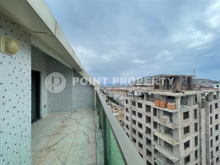 Просторный дуплекс 140 м² с видом на море и ВНЖ в районе Гюллерпынары, Аланья-id-9000-фото-15