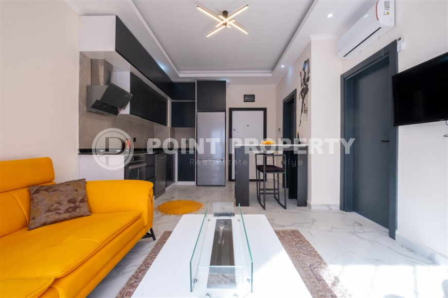 Стильная квартира 1+1 в центре Аланьи рядом с пляжем Кейкубат-id-9196-фото-3