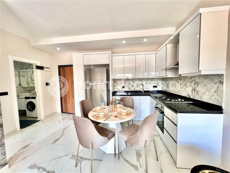 Недорогая квартира 1+1 с новой мебелью и дизайнерским ремонтом в районе Каргыджак-id-9220-фото-3