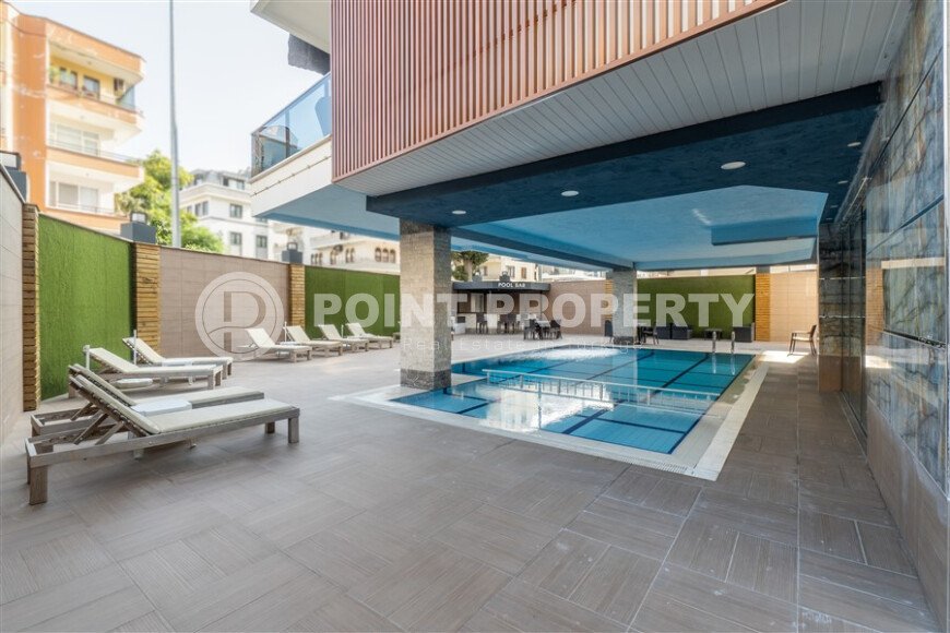 Светлая квартира 2+1 в современном комплексе с бассейном в центре Аланьи-id-9373-фото-14