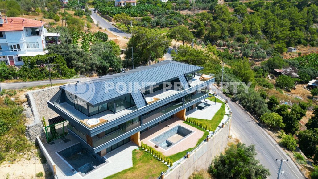 Panoramic villas with sea views 650 meters from the beach, in the picturesque resort area of Alanya - Incekum-id-7242-photo-11
