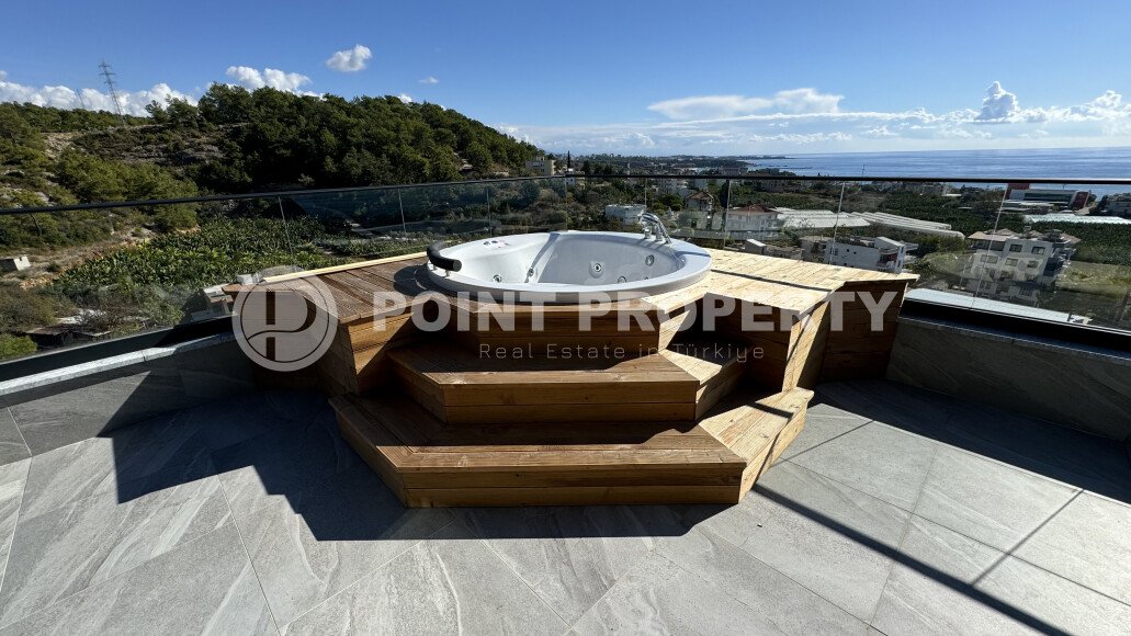 Panoramic villas with sea views 650 meters from the beach, in the picturesque resort area of Alanya - Incekum-id-7242-photo-15