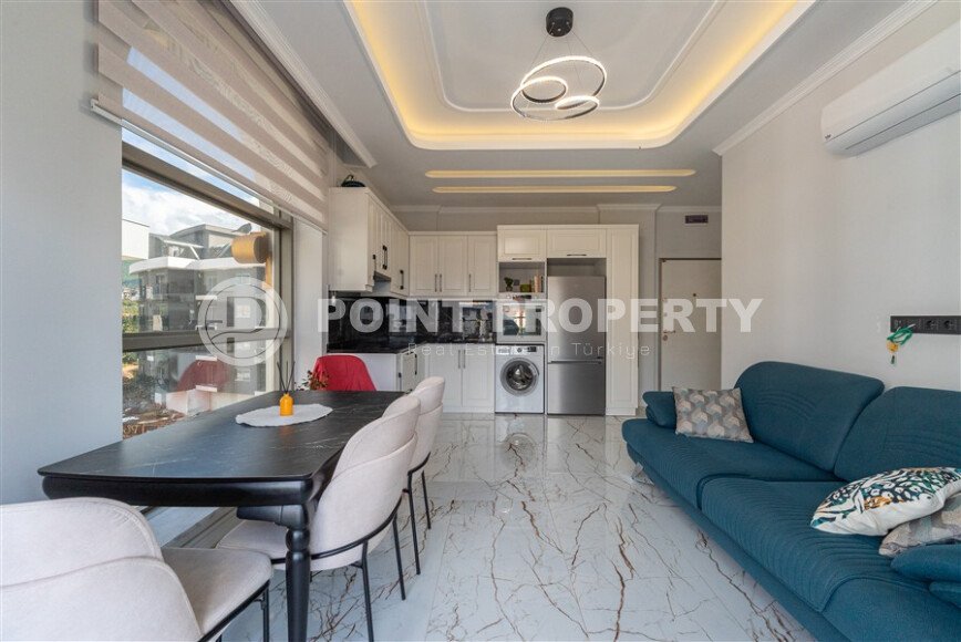 Просторная 1+1 квартира, 50 м² с балконом в комплексе 2022 года в районе Оба-id-9425-фото-3