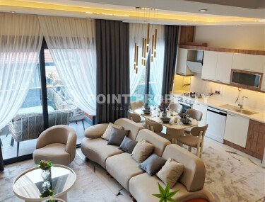 Двухуровневая квартира 2+1 с видом на море и дизайнерским ремонтом в Бююкхасбахче, возможность получения ВНЖ-id-9499-фото-3