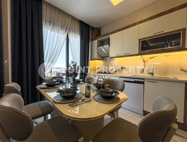 Двухуровневая квартира 2+1 с видом на море и дизайнерским ремонтом в Бююкхасбахче, возможность получения ВНЖ-id-9499-фото-5