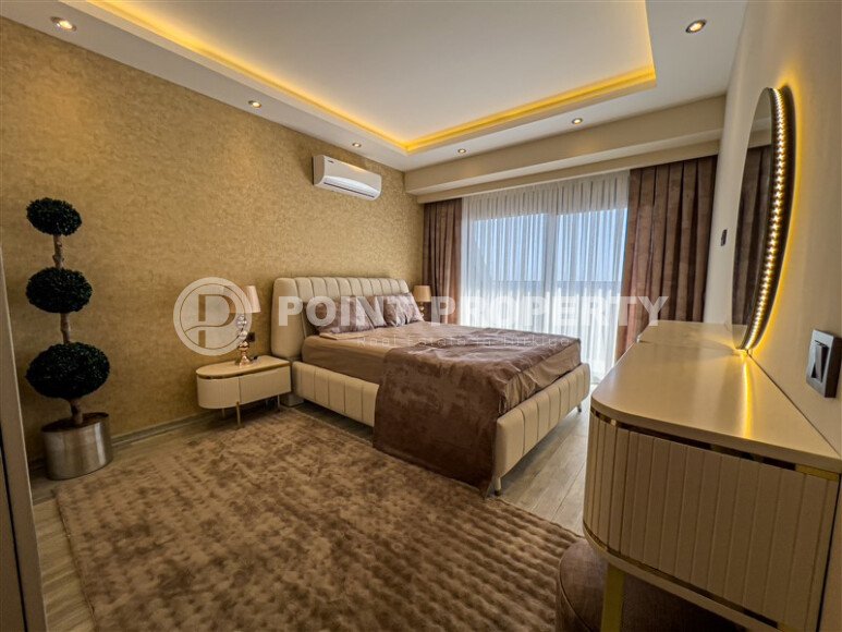 Двухуровневая квартира 2+1 с видом на море и дизайнерским ремонтом в Бююкхасбахче, возможность получения ВНЖ-id-9499-фото-6