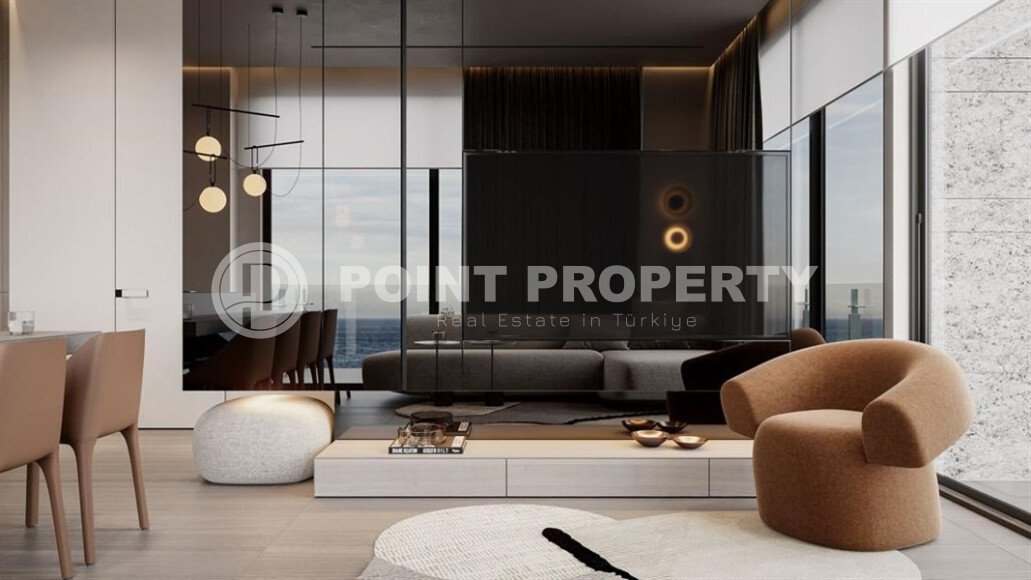 Квартира 1+1 площадью 60 м² в премиальном комплексе на первой линии в районе Махмутлар, Алания-id-9558-фото-4