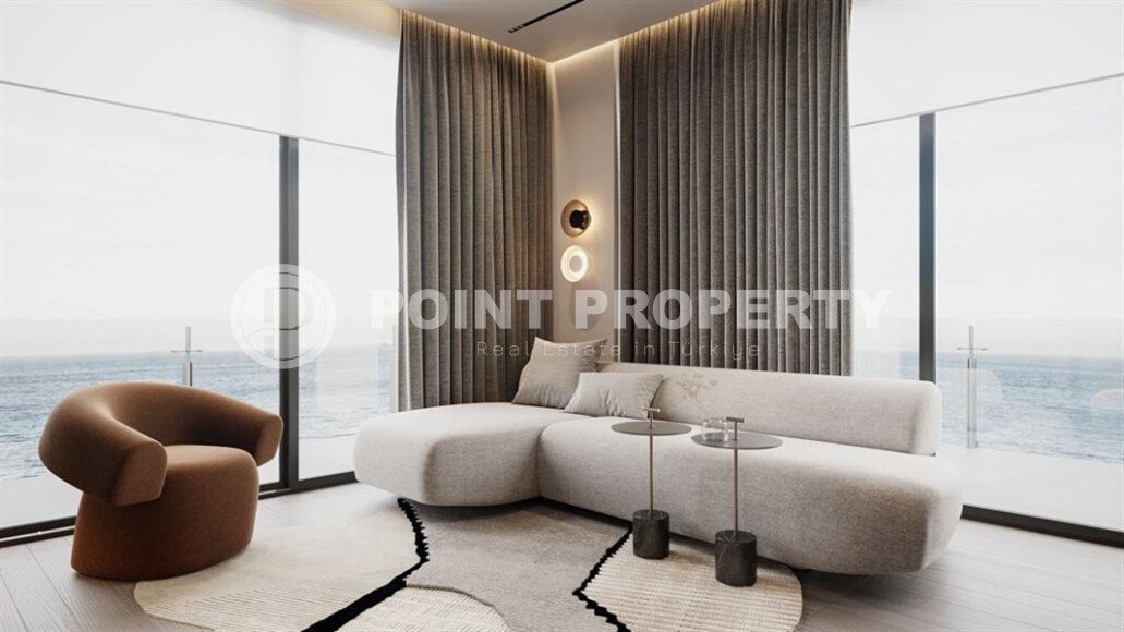 Квартира 1+1 площадью 60 м² в премиальном комплексе на первой линии в районе Махмутлар, Алания-id-9558-фото-5