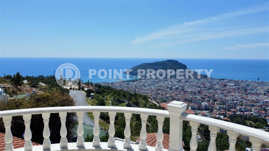 Panoramic triplex villa 250 m² with furniture, sea and Kale views in Bektas area, Alanya-id-9590-photo-3