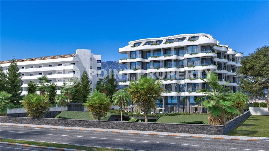 1+1 apartment with sea view in a complex on the first line in Kargicak-id-9601-photo-9