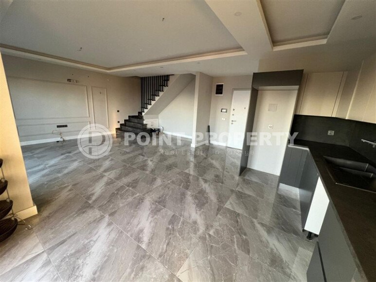 Панорамный дуплекс 150 м² в центре Аланьи - районе Кючюкхасабахче с видом на море и город-id-9627-фото-7