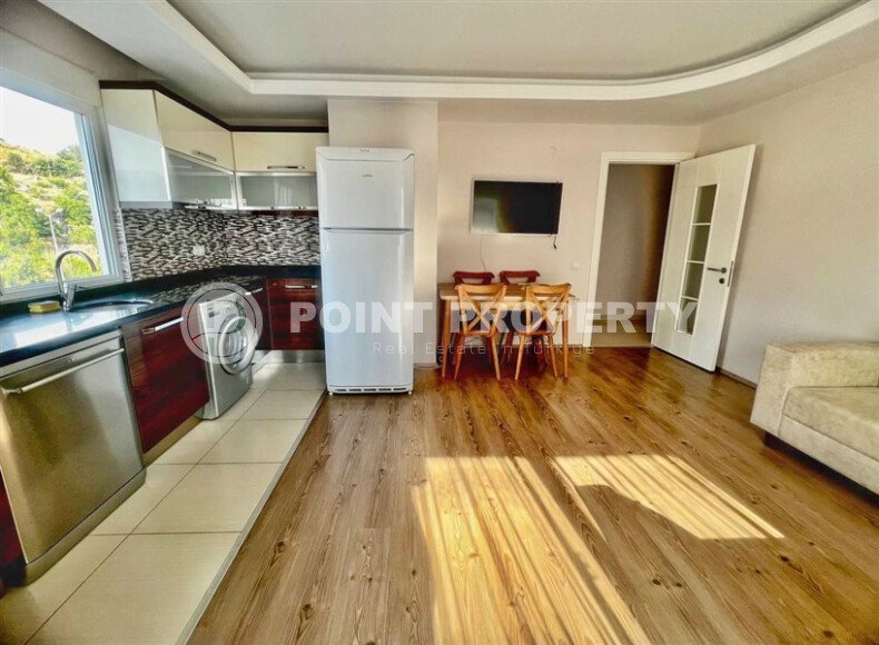 Меблированный дуплекс 100 м² в районе Джикджилли с частичным видом на море-id-9640-фото-1