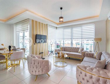 Элегантная квартира, 103 м², район Тосмур в комплексе отельного типа, недалеко от моря-id-9663-фото-5