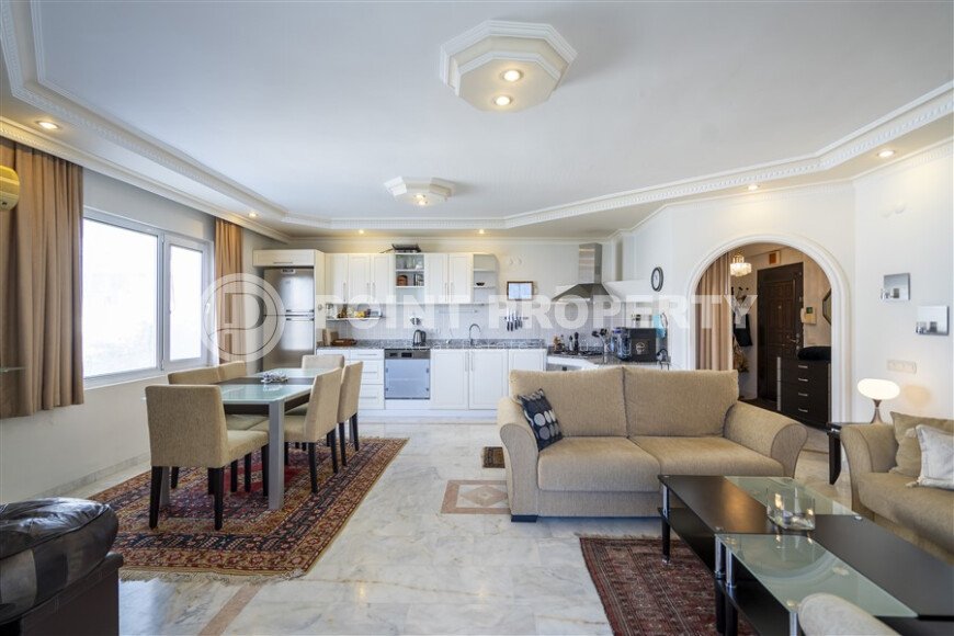 Bright apartment 120 m² with partial sea view in Cikcilli area, furnished, residence permit and storage room-id-9722-photo-2