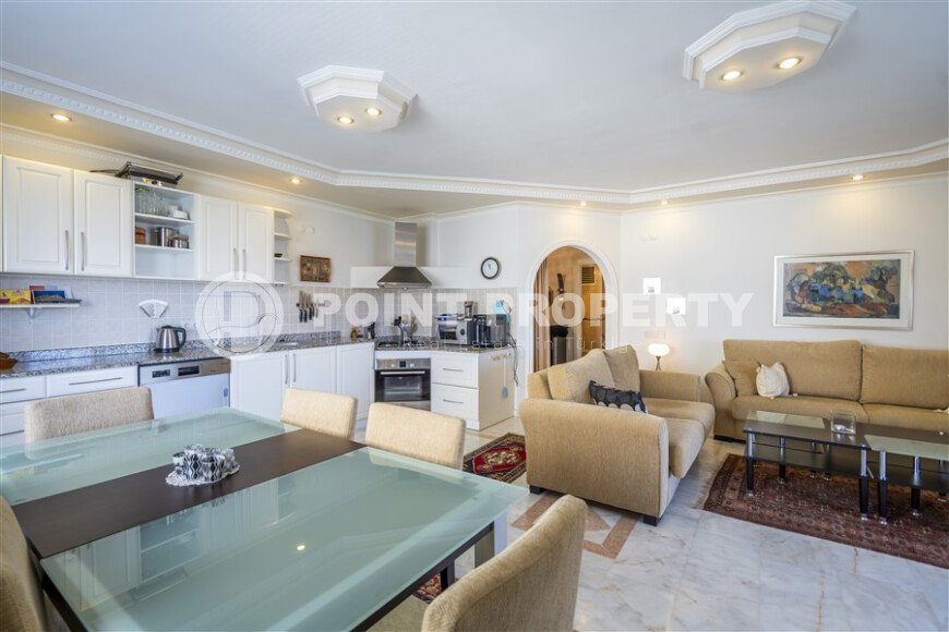 Bright apartment 120 m² with partial sea view in Cikcilli area, furnished, residence permit and storage room-id-9722-photo-3