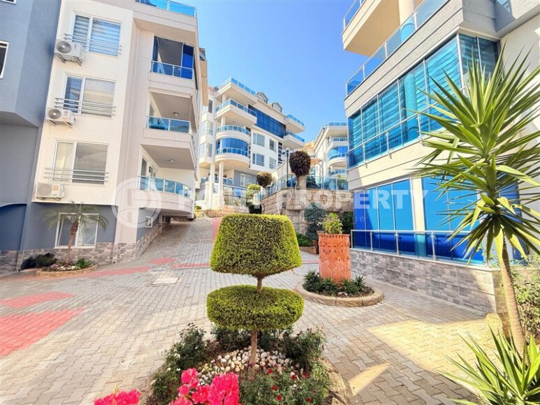 Стильная квартира  60 м² в районе Клеопатры, центр Аланьи с паркингом и большой территорией, ВНЖ-id-9723-фото-17