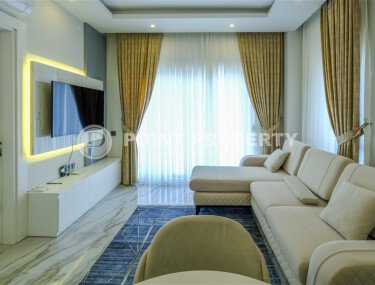 Современная светлая квартира 1+1 площадью 47 м² в жилом комплексе в Авсалларе-id-9808-фото-2