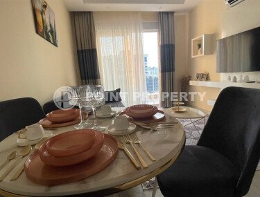 Стильная квартира 1+1, 50 м², в новом доме 2022 года в Махмутларе, 500 м до моря-id-9833-фото-3