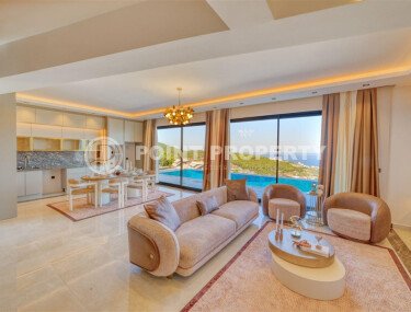 Вилла 4+1 площадью 360 м² с панорамным видом на море и крепость в Каргыджаке-id-9858-фото-4