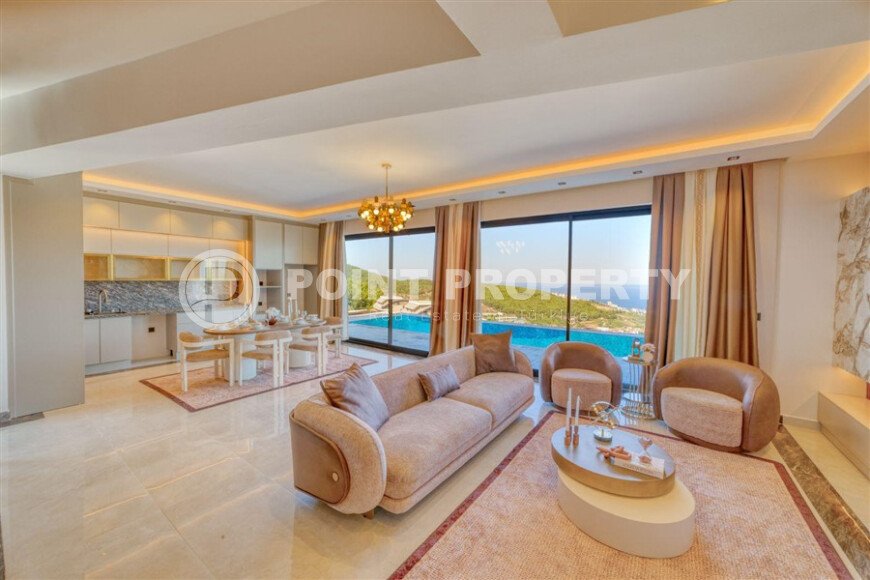 Вилла 4+1 площадью 360 м² с панорамным видом на море и крепость в Каргыджаке-id-9858-фото-4