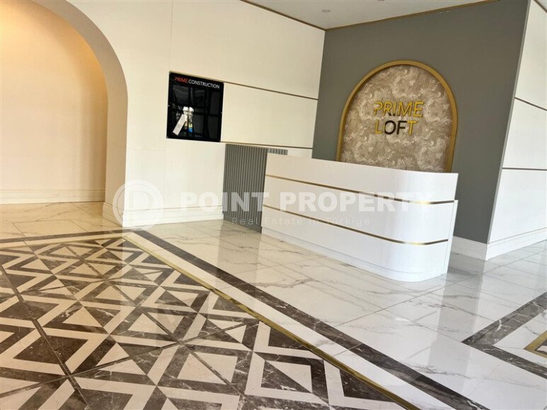 Квартира 1+1 с видом на море в новом комплексе в Махмутларе, 850 м до моря-id-9877-фото-11