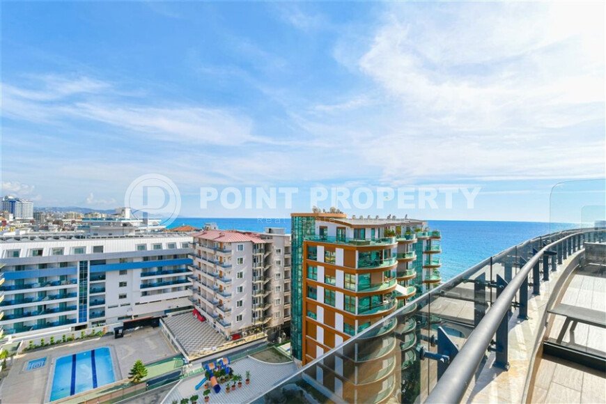 Шикарный дуплекс 3+1 площадью 208 м² с панорамным видом на море и горы в премиальном комплексе Оба, вид на жительство-id-9911-фото-1