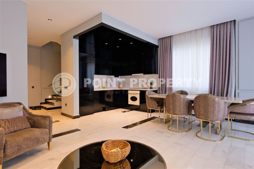 Шикарный дуплекс 3+1 площадью 208 м² с панорамным видом на море и горы в премиальном комплексе Оба, вид на жительство-id-9911-фото-5