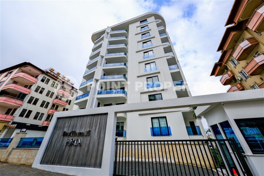 Квартира 1+1 с мебелью в новом комплексе 2023 года, 57 м², центр Алании – район Гюллерпынары-id-10001-фото-13