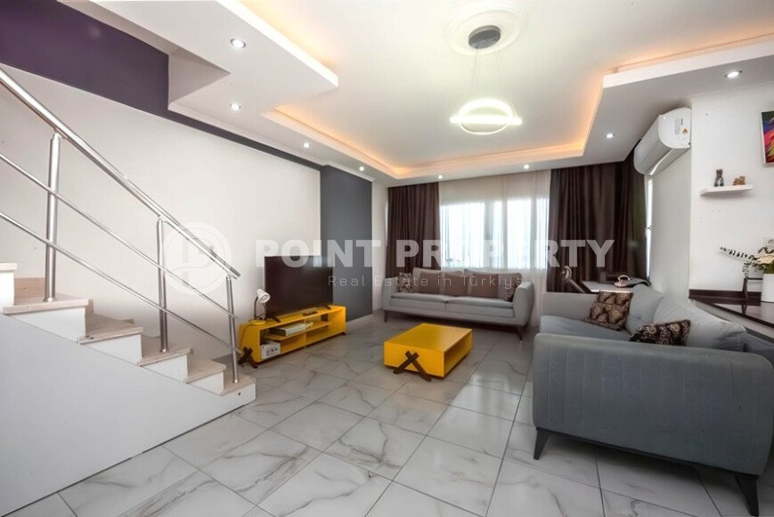 Двухуровневая квартира 2+1 в центре Махмутлара, всего в 300 метрах от моря-id-10023-фото-3