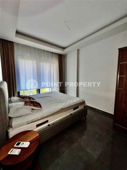 Садовый дуплекс 2+1 в районе Оба с личным садом и мебелью-id-10035-фото-5