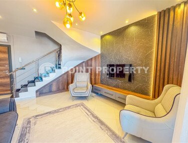 Шикарный пентхаус 2+1 с панорамными видами на море и горы Торос в Махмутларе-id-10037-фото-3