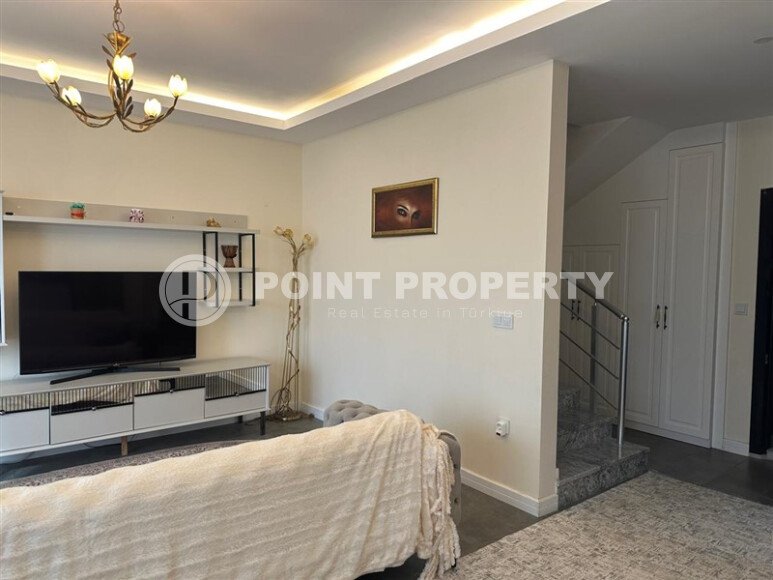 Уютный дуплекс 85 m² в районе Оба с видом на море и крепость-id-10041-фото-4