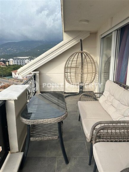 Уютный дуплекс 85 m² в районе Оба с видом на море и крепость-id-10041-фото-11