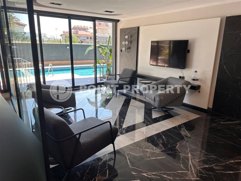 Spacious apartment 140 m² with private garden in Hasbahce area, Alanya center-id-10080-photo-7