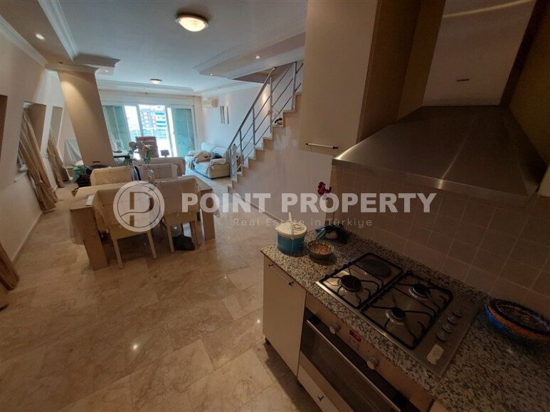 Просторный дуплекс 120 м² в районе Джикджилли, Аланья, с видом на море и горы-id-10116-фото-3