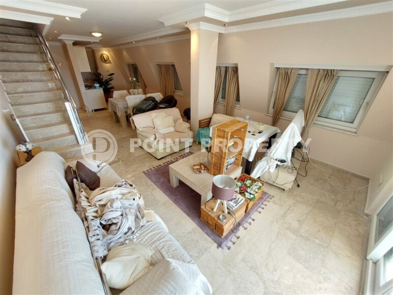 Просторный дуплекс 120 м² в районе Джикджилли, Аланья, с видом на море и горы-id-10116-фото-5