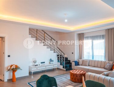 Стильный дуплекс 2+1, 110 м² в районе Оба Нижняя, с мебелью и видом на горы-id-10133-фото-2