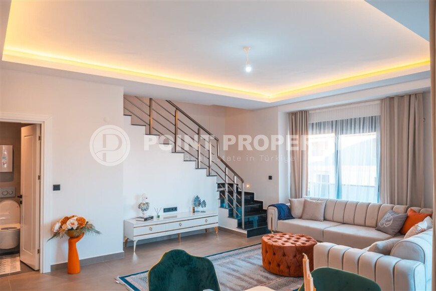 Stylish duplex 2+1, 110 m² in the Oba Nizhnyaya area, furnished and with mountain views-id-10133-photo-2