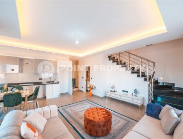 Стильный дуплекс 2+1, 110 м² в районе Оба Нижняя, с мебелью и видом на горы-id-10133-фото-4