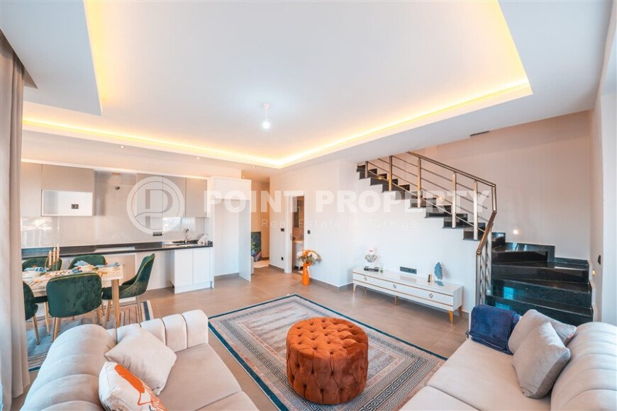 Stylish duplex 2+1, 110 m² in the Oba Nizhnyaya area, furnished and with mountain views-id-10133-photo-4