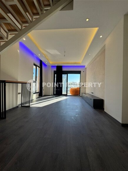 Современный дуплекс 2+1, 110 м² в районе пляжа Клеопатры с частичным видом на море-id-10147-фото-3