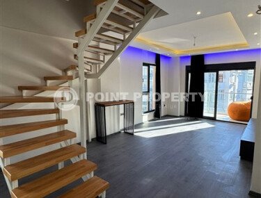 Современный дуплекс 2+1, 110 м² в районе пляжа Клеопатры с частичным видом на море-id-10147-фото-4