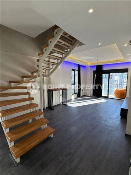 Современный дуплекс 2+1, 110 м² в районе пляжа Клеопатры с частичным видом на море-id-10147-фото-4