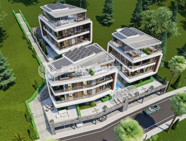 New residential project in Alanya, Kale: 2+1, 3+1 apartments and 5+1 duplexes with sea view-id-10151-photo-3
