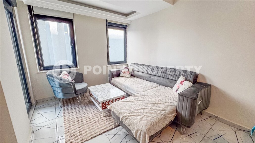 Элегантная квартира 1+1, 60 м² в центре Аланьи у пляжа Кейкубат с панорамной террасой на крыше-id-10230-фото-3