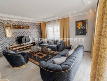 Современная и светлая квартира 110 м² с двумя балконами в комплексе с бассейном в Махмутларе-id-10259-фото-3