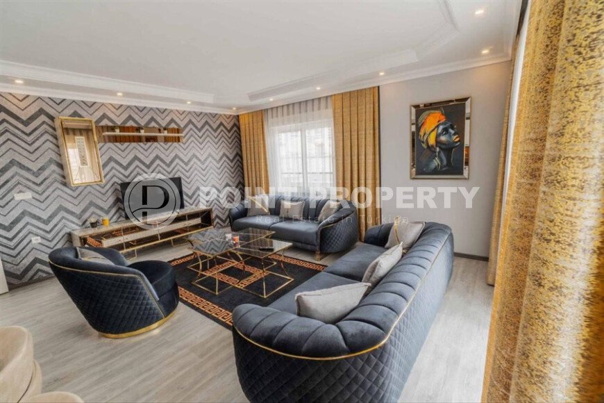 Современная и светлая квартира 110 м² с двумя балконами в комплексе с бассейном в Махмутларе-id-10259-фото-3