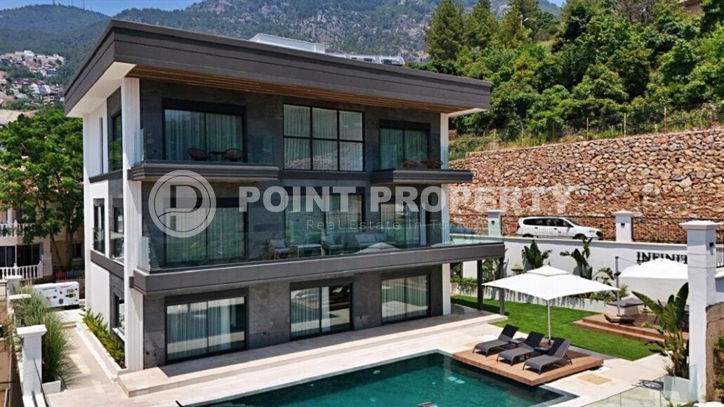 Magnificent modern villa 525 m², Bektaş area, with elevator and views of the sea and surrounding area-id-10274-photo-24