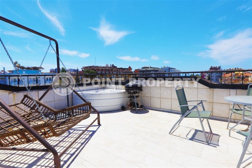 Просторный двухуровневый дюплекс 190 м² с мебелью и техникой в комплексе с инфраструктурой у моря в районе Оба – Обагёль, Аланья-id-10298-фото-9