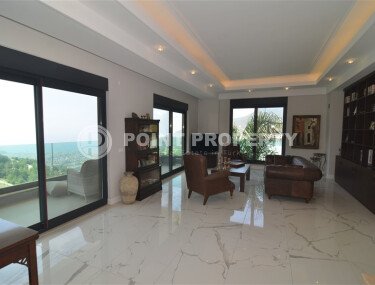 An elegant 351 m² villa with a panoramic terrace and sea views in a prestigious area of Alanya-id-10313-photo-5
